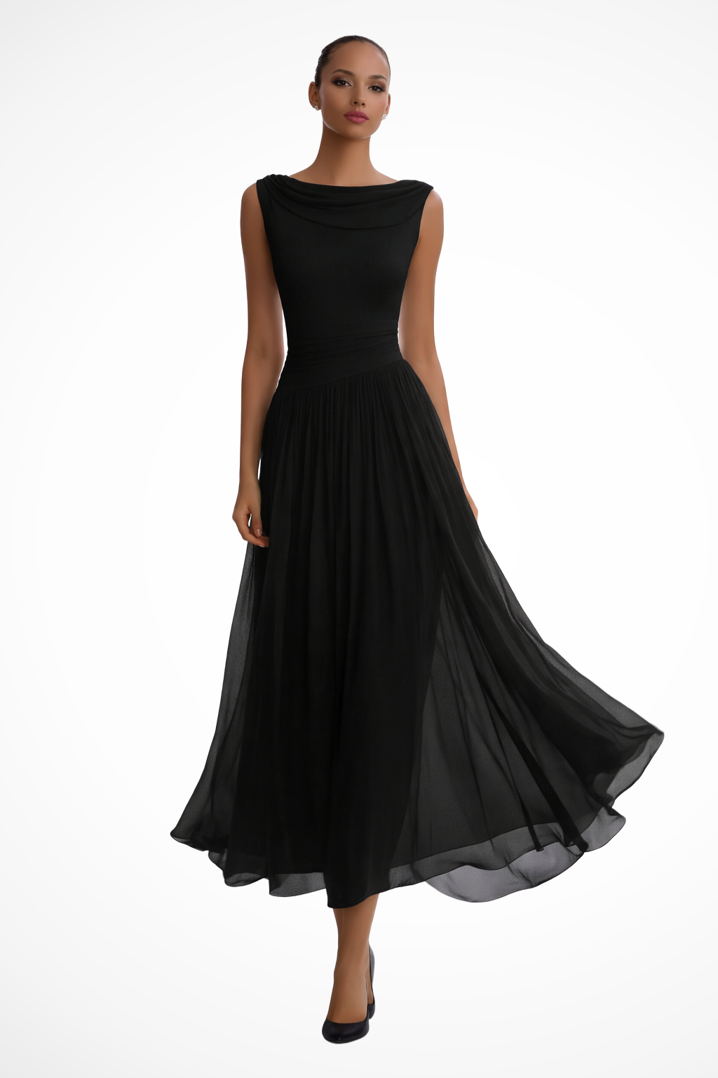 Pleated Midi Dress - Elegant Occasion Silhouette