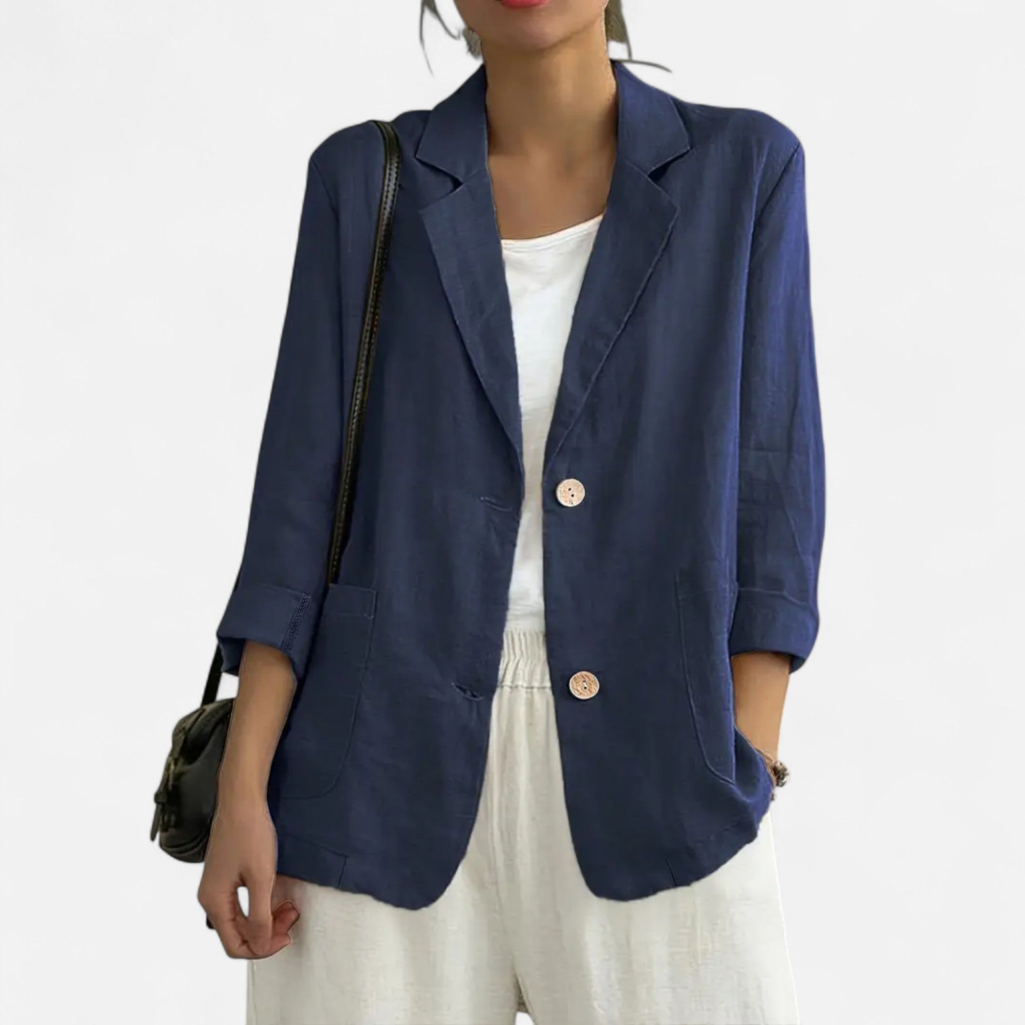 Tailored Two-Button Blazer - Structured Everyday Elegance
