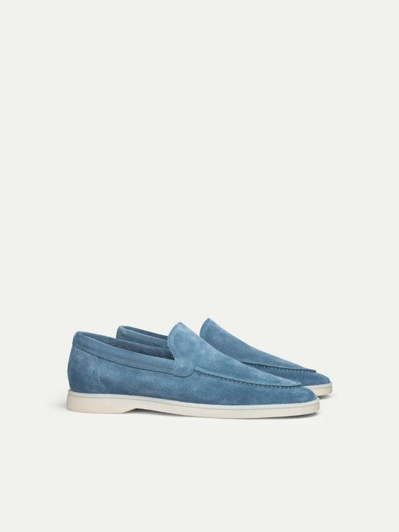 Ocean Blue Suede Loafers – Smart