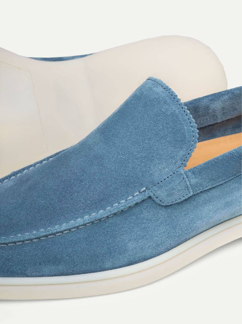 Ocean Blue Suede Loafers – Smart
