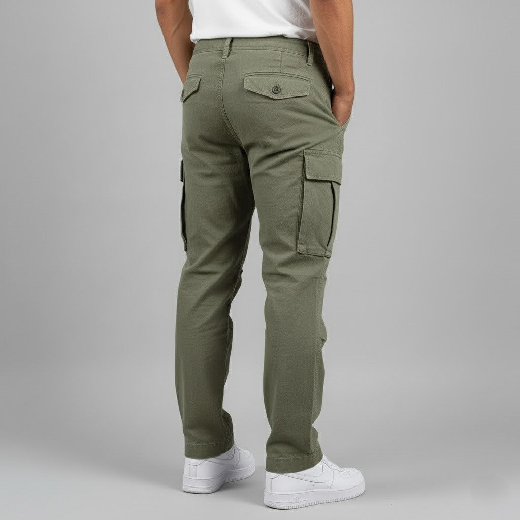 Men’s Relaxed Cargo Pants with Side Pockets Streetwear