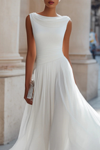 Pleated Midi Dress - Elegant Occasion Silhouette