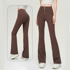 Charlotte | Women's Figure Enhancing Flared Trousers – Zip Fastening