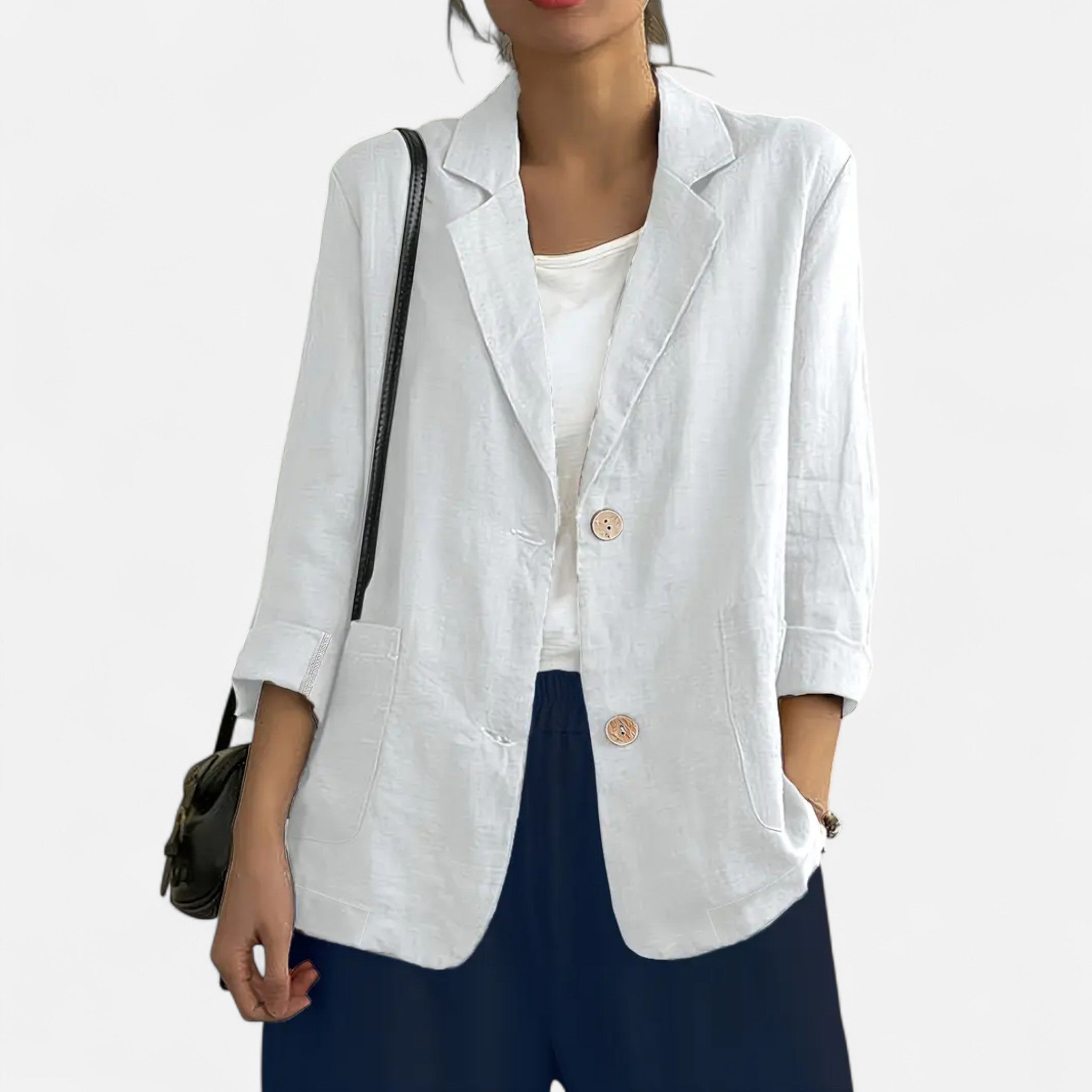Tailored Two-Button Blazer - Structured Everyday Elegance