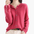 Camille | Women's Round Neck Knitted Cardigan – Classic Office & Everyday Style