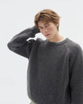 Ribbed Mélange Knit Crewneck Sweater – Soft Classic