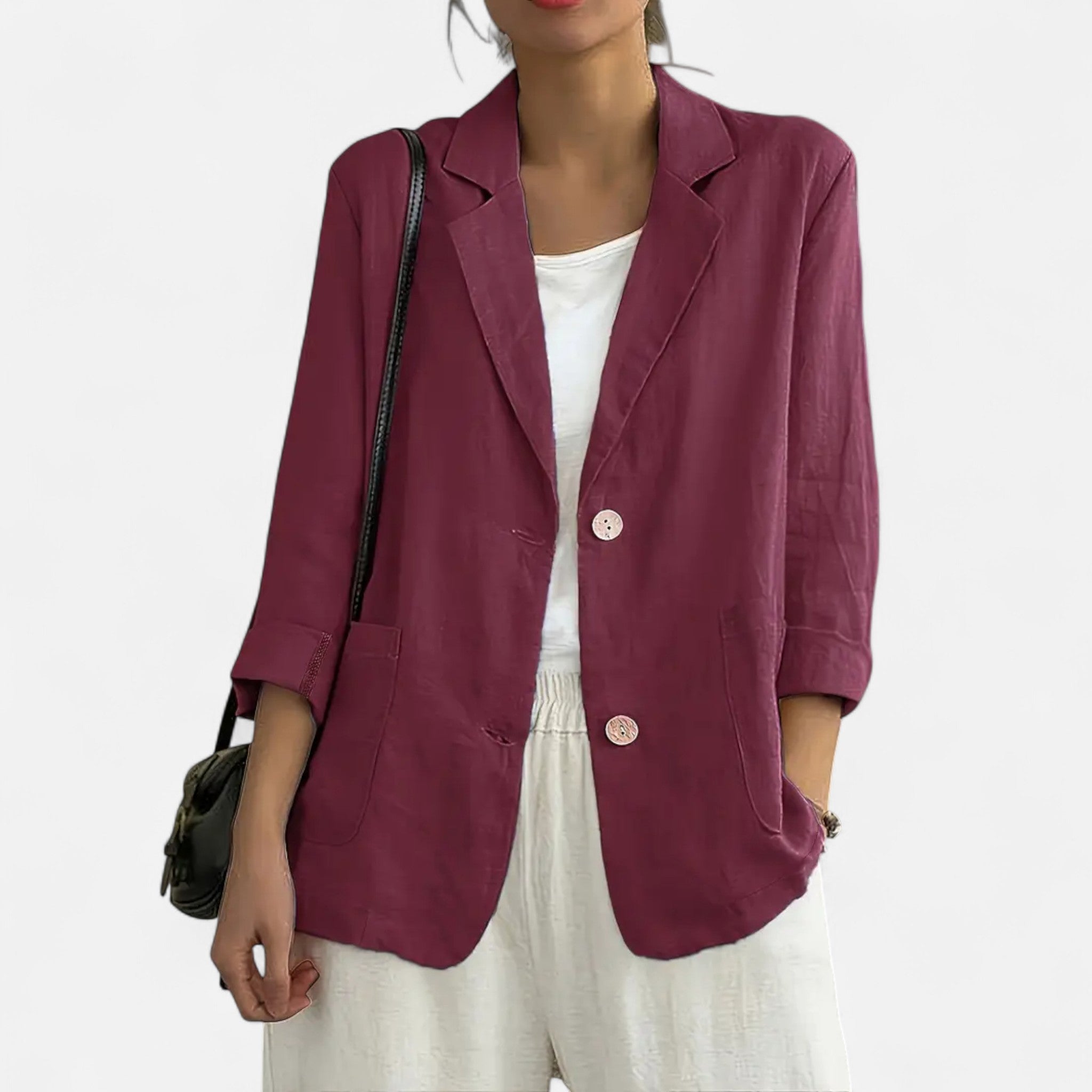 Tailored Two-Button Blazer - Structured Everyday Elegance