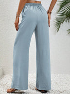 Stephanie | Women's Wide Leg Drawstring Trousers – Casual Fit with Pockets