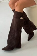 Knee-High Boots with Cuff