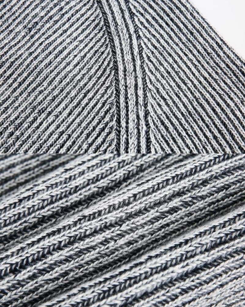 Ribbed Mélange Knit Crewneck Sweater – Soft Classic