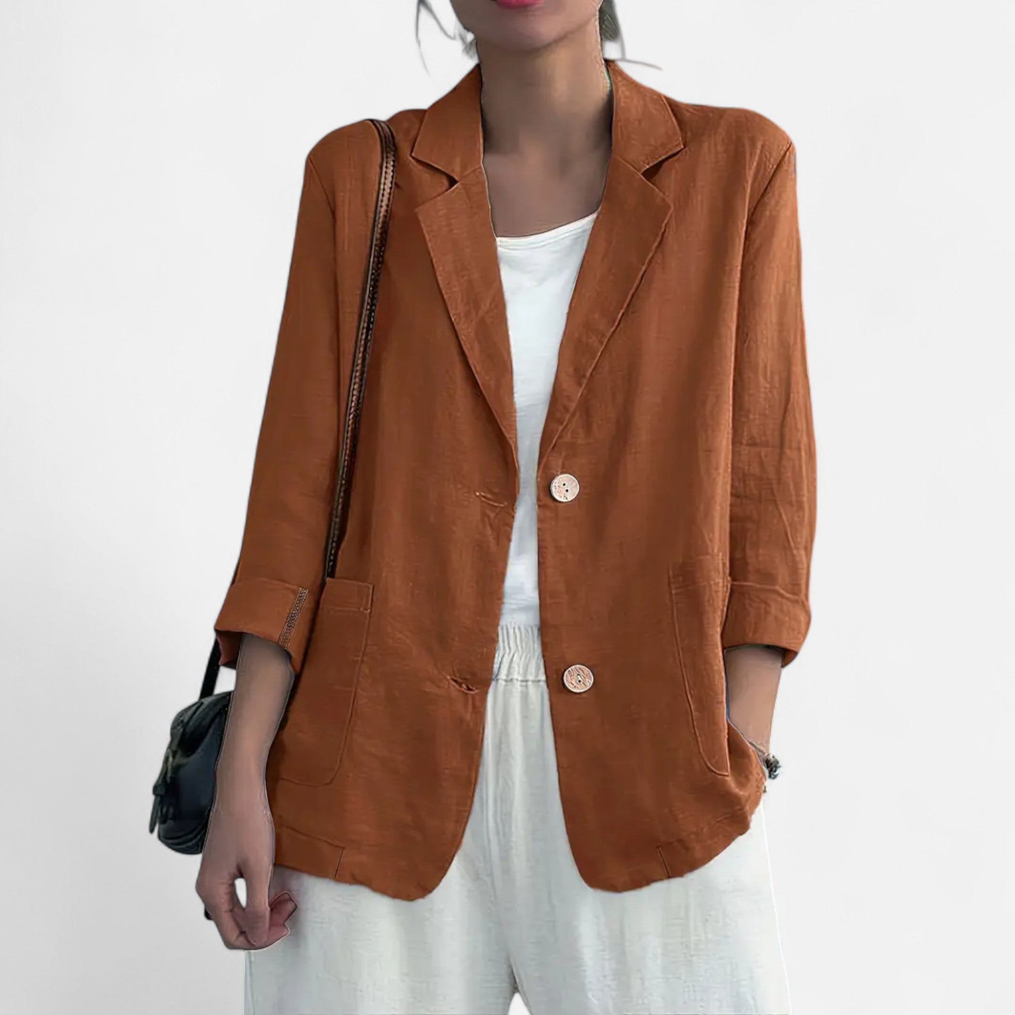 Tailored Two-Button Blazer - Structured Everyday Elegance