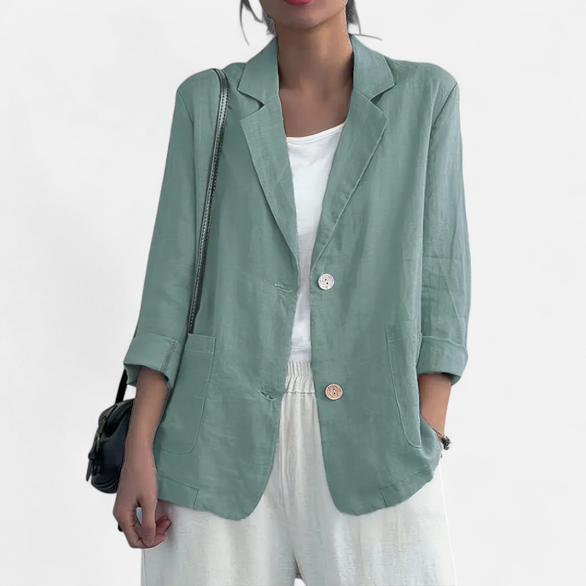 Tailored Two-Button Blazer - Structured Everyday Elegance