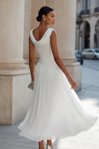 Pleated Midi Dress - Elegant Occasion Silhouette