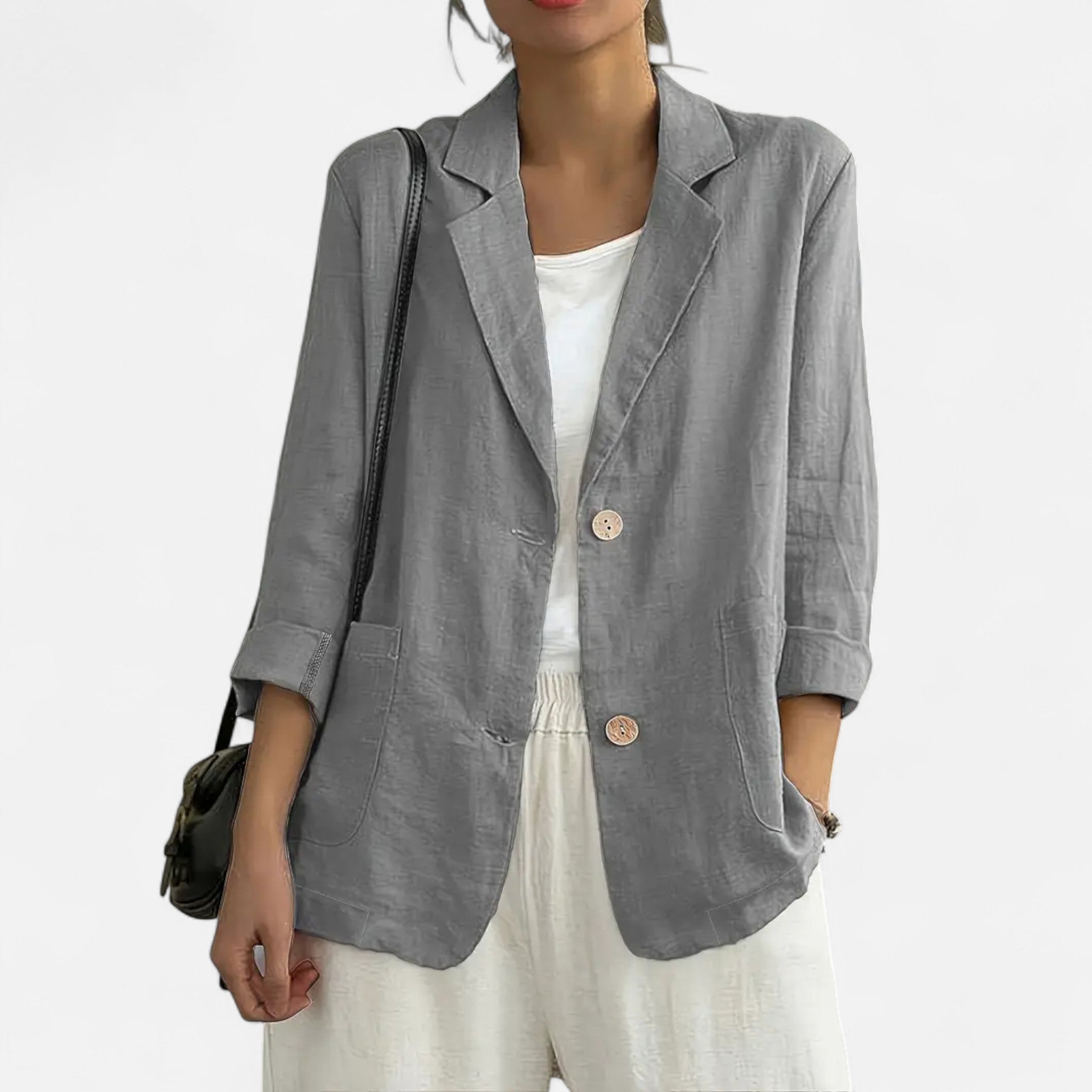 Tailored Two-Button Blazer - Structured Everyday Elegance
