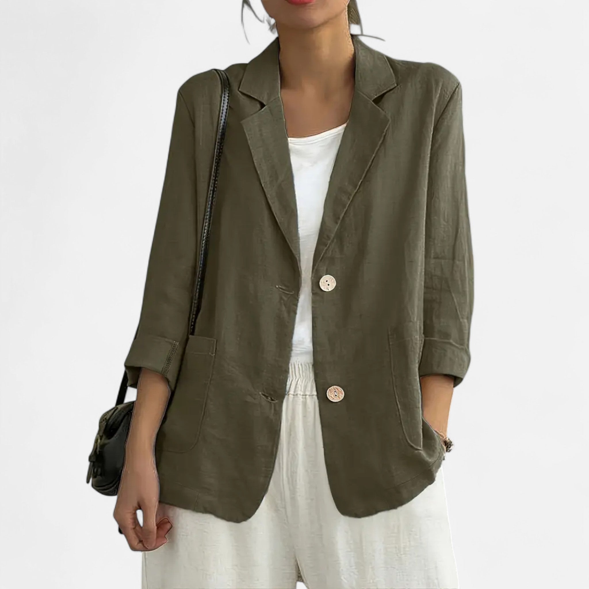 Tailored Two-Button Blazer - Structured Everyday Elegance