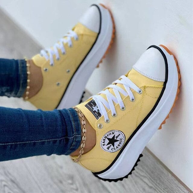 Chunky Lace-Up Trainers - Low-Top Casual Everyday Support