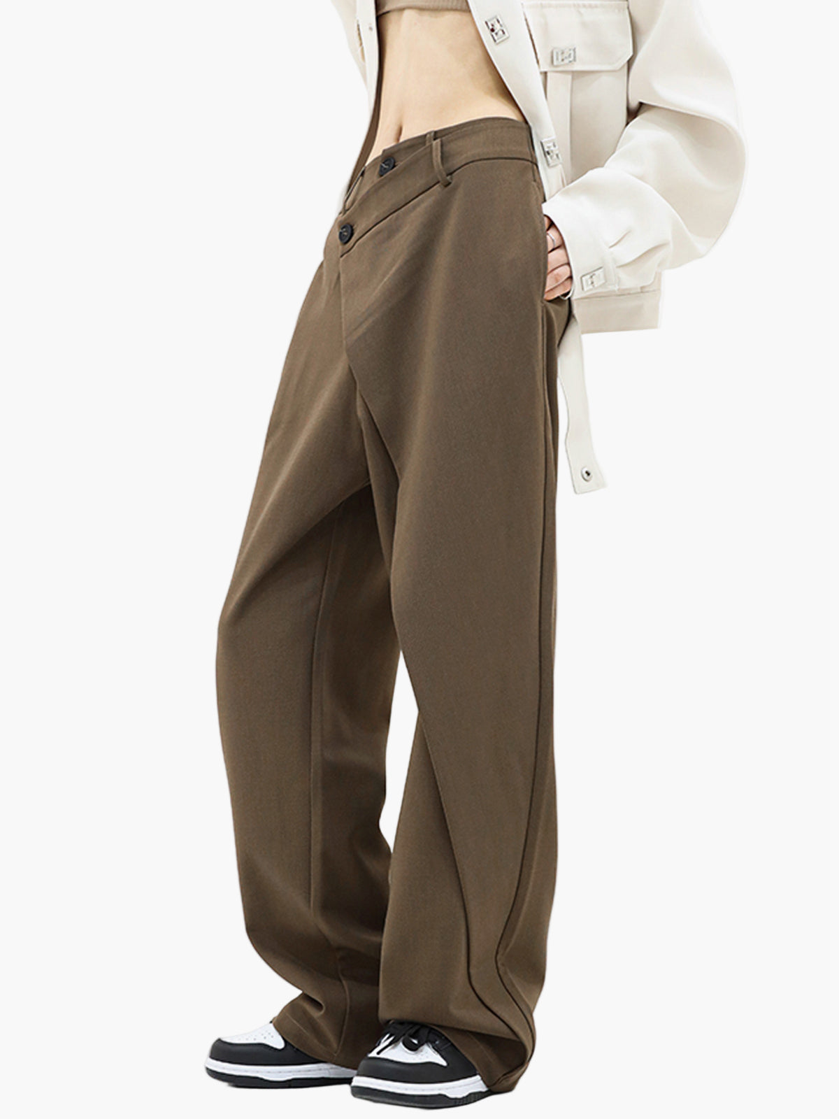 Imogen | Women's Wide Leg Wrap Trousers – Modern Streetwear & Office Style