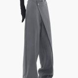 Imogen | Women's Wide Leg Wrap Trousers – Modern Streetwear & Office Style