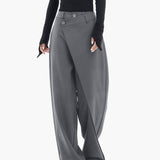Imogen | Women's Wide Leg Wrap Trousers – Modern Streetwear & Office Style