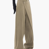 Imogen | Women's Wide Leg Wrap Trousers – Modern Streetwear & Office Style