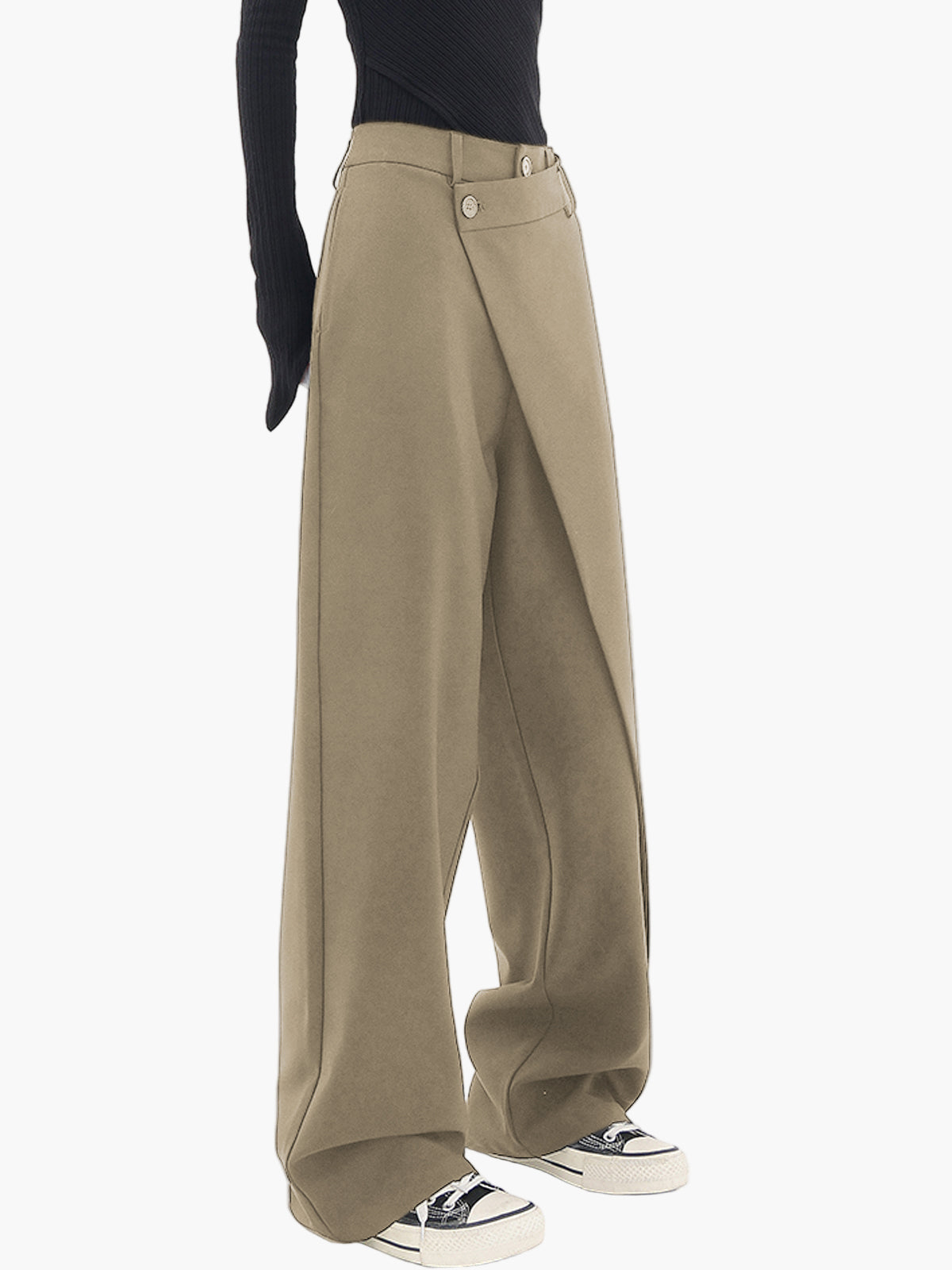 Imogen | Women's Wide Leg Wrap Trousers – Modern Streetwear & Office Style
