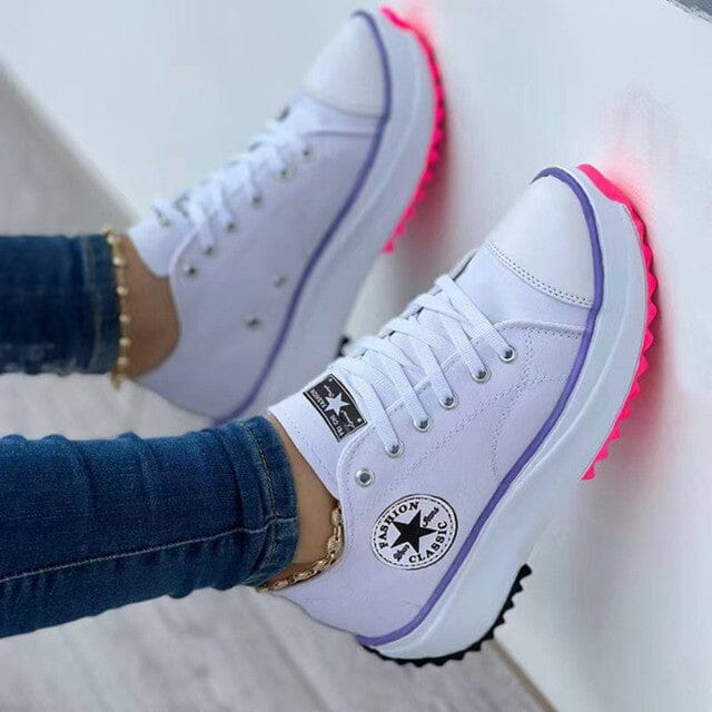 Chunky Lace-Up Trainers - Low-Top Casual Everyday Support