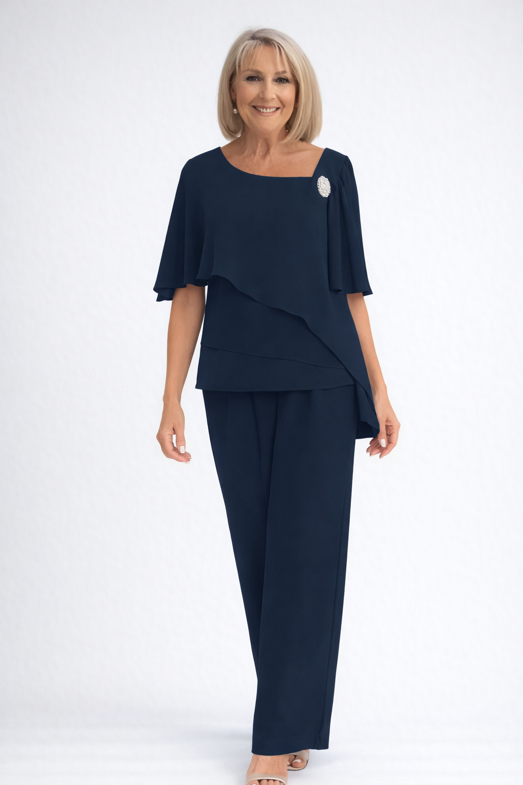 Layered Two-Piece Set - Elegant Relaxed Occasion Fit