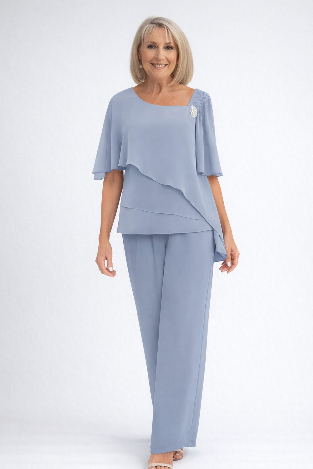 Layered Two-Piece Set - Elegant Relaxed Occasion Fit