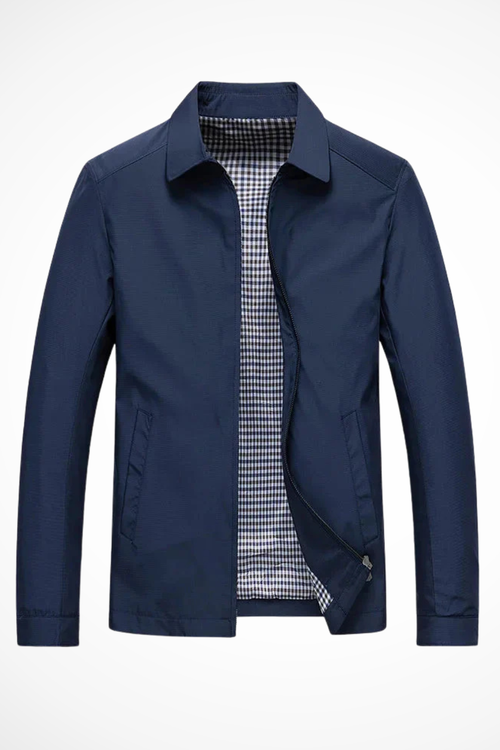 Collared Harrington Jacket - Structured Everyday Layer