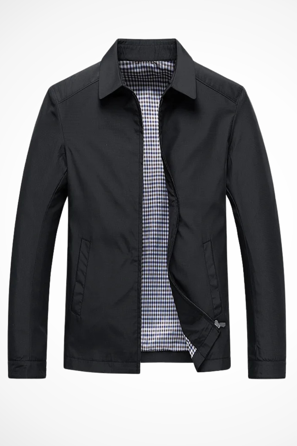 Collared Harrington Jacket - Structured Everyday Layer