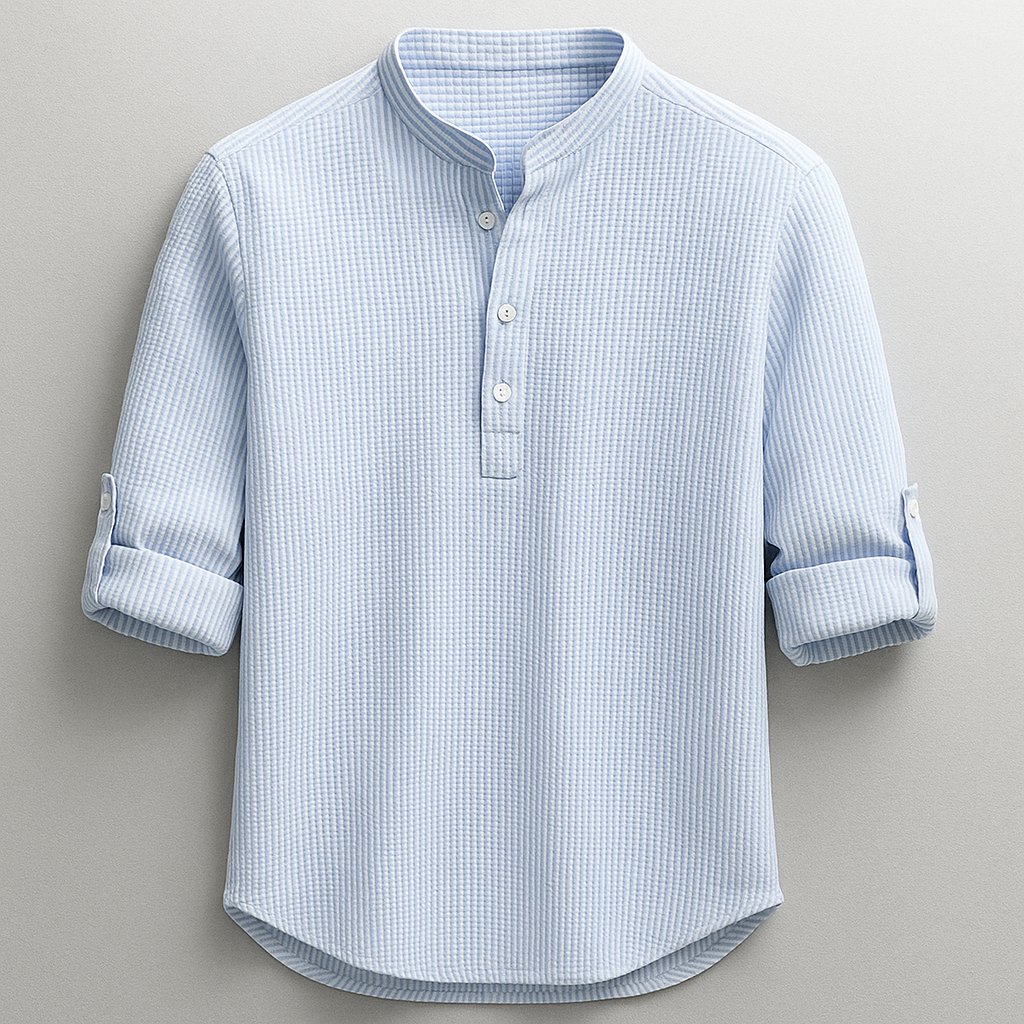 Cuffed Sleeve Shirt - Relaxed Smart Casual Essential