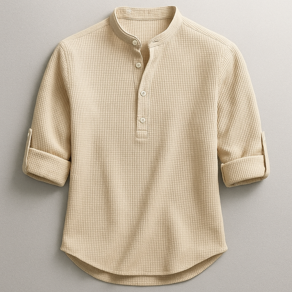 Cuffed Sleeve Shirt - Relaxed Smart Casual Essential