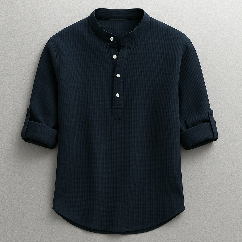 Cuffed Sleeve Shirt - Relaxed Smart Casual Essential