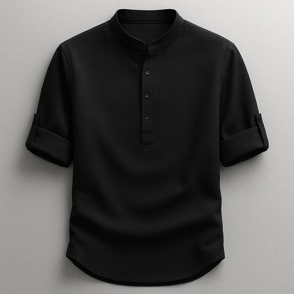 Cuffed Sleeve Shirt - Relaxed Smart Casual Essential