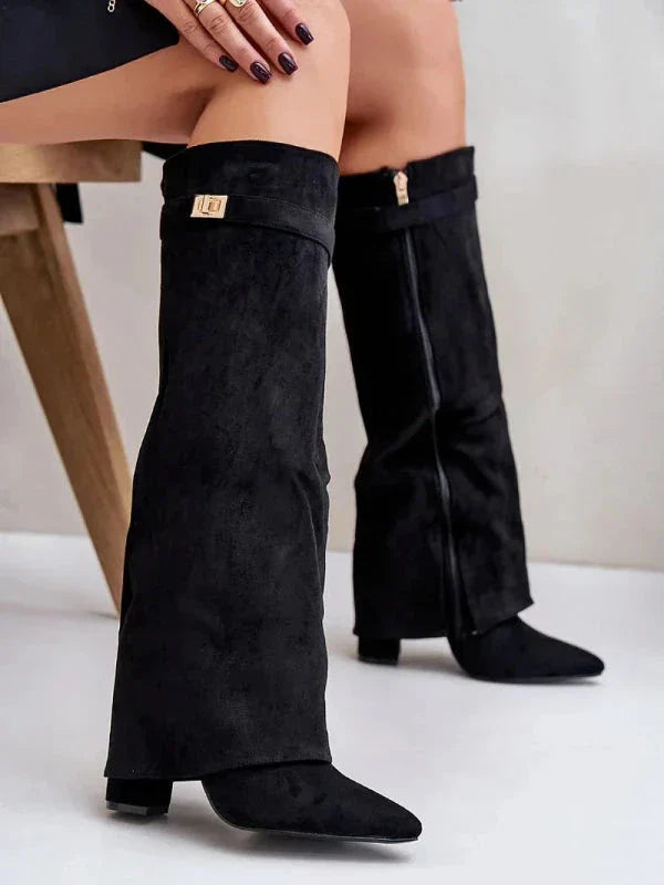 Elegant Heeled Boots in Leather – Chic & Refined Style