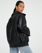 Elena | Women's Casual Leather Jacket – Stylish Biker Style Coat