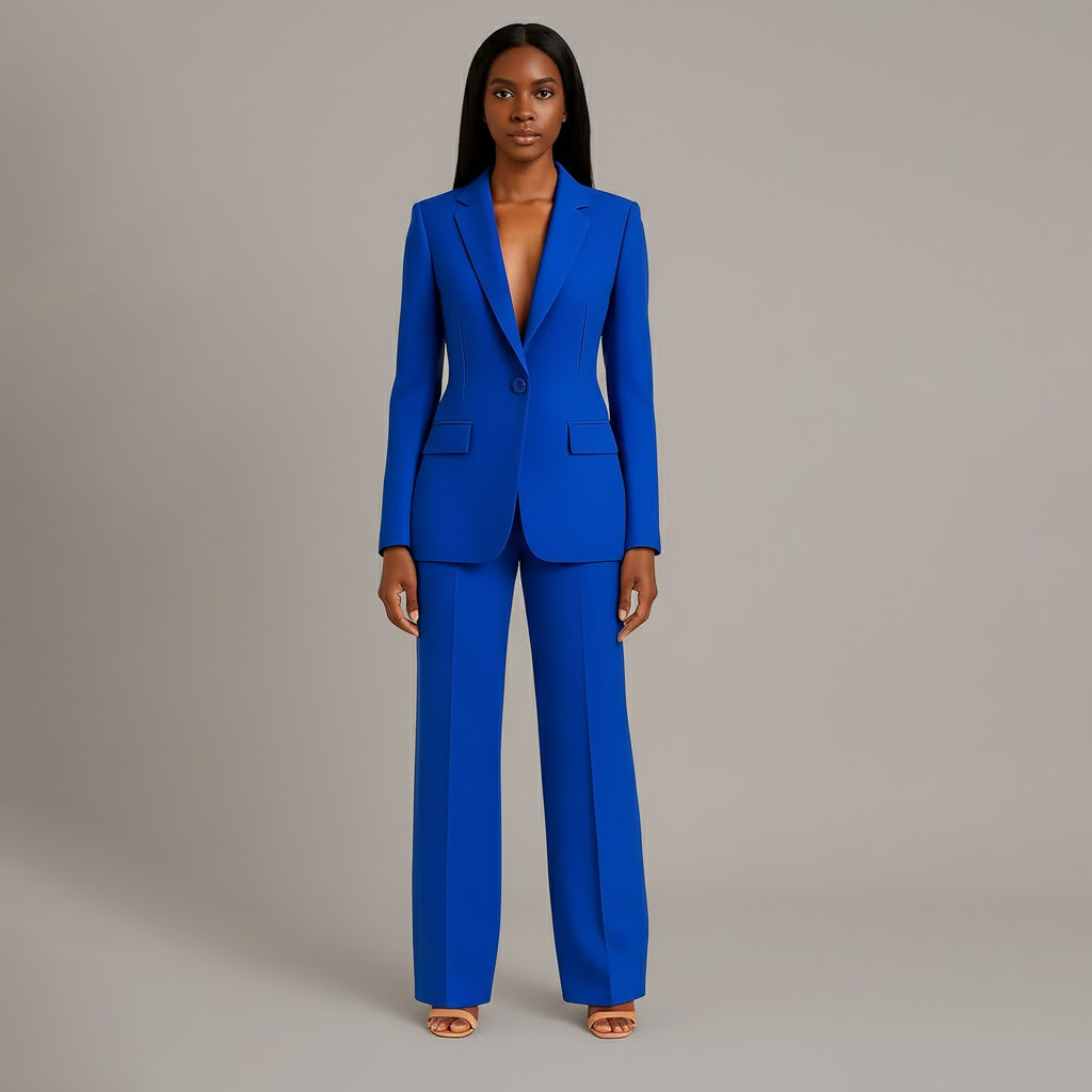 Christian Women’s Tailored Suit Set – Long Blazer
