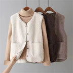 Sleeveless Buttoned Gilet for Women