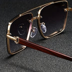 Frameless Square Sunglasses - Lightweight Contemporary Fit Minimalist Square Sunglasses for Travel and Everyday Wear
