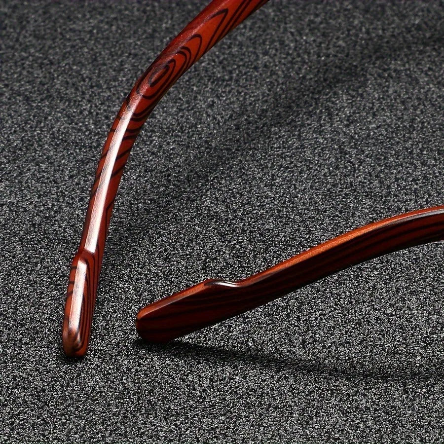 Frameless Square Sunglasses - Lightweight Contemporary Fit Minimalist Square Sunglasses for Travel and Everyday Wear
