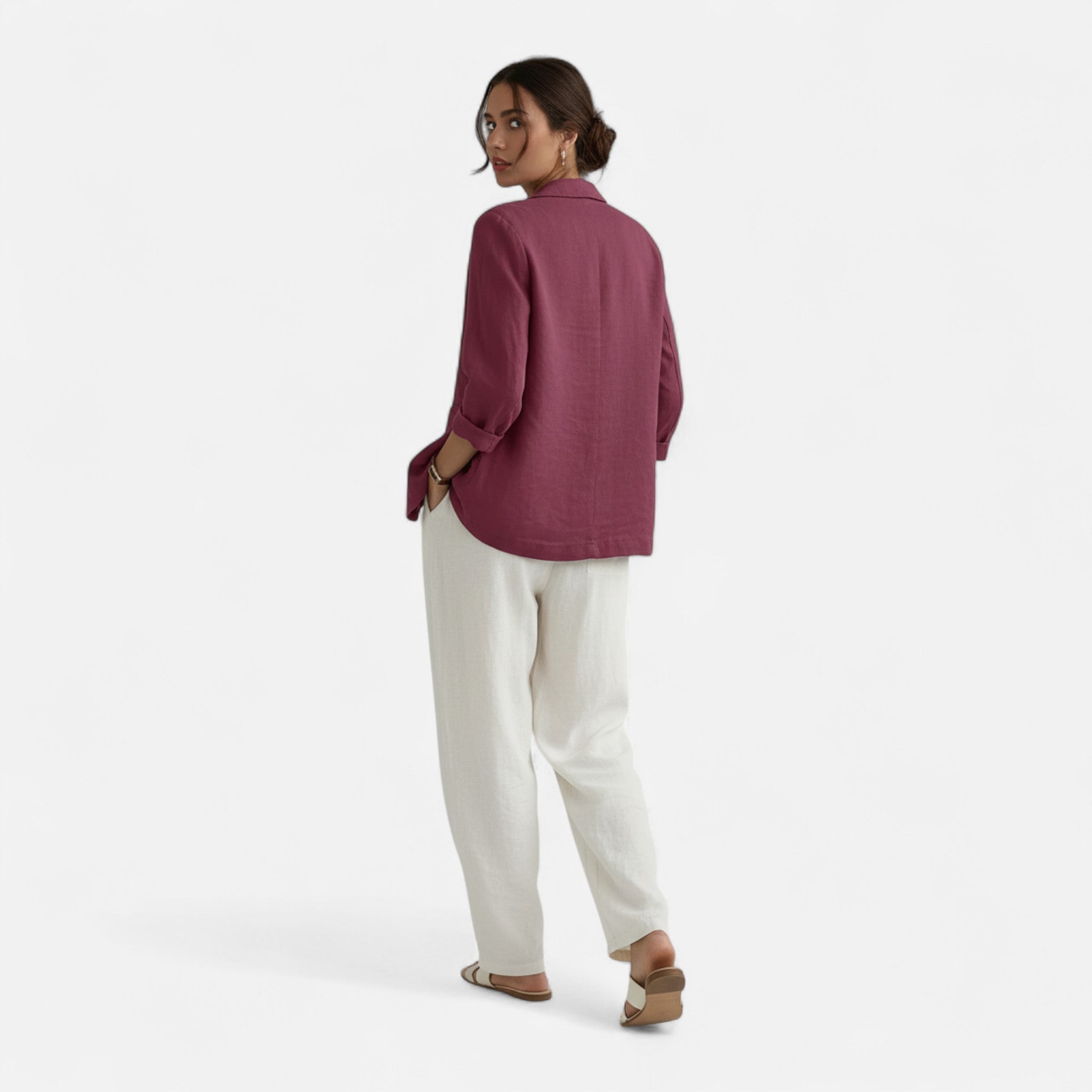 Tailored Two-Button Blazer - Structured Everyday Elegance
