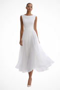 Pleated Midi Dress - Elegant Occasion Silhouette