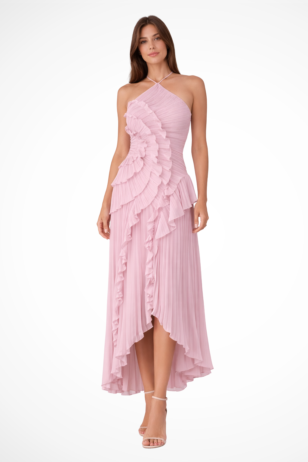 Halter Maxi Dress - Elegant Occasion Silhouette