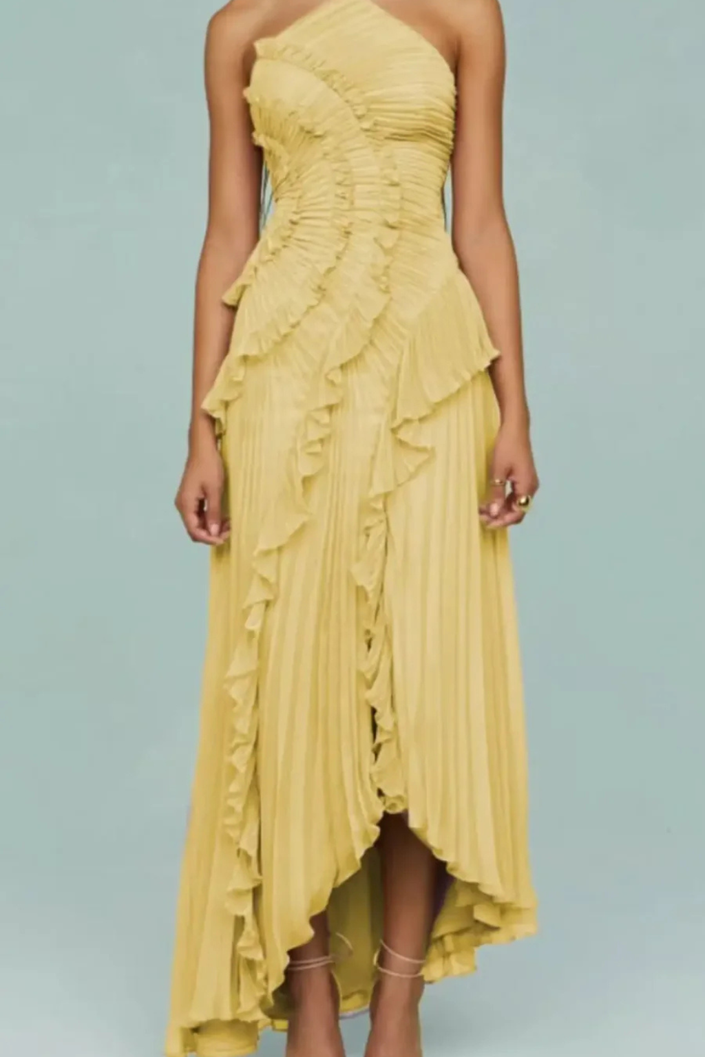 Halter Maxi Dress - Elegant Occasion Silhouette