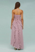 Halter Maxi Dress - Elegant Occasion Silhouette