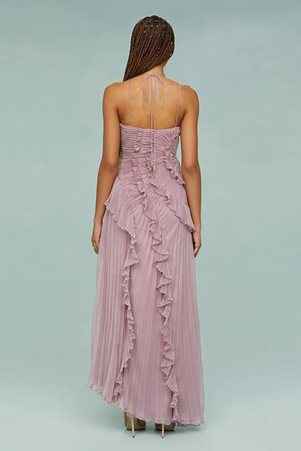 Halter Maxi Dress - Elegant Occasion Silhouette