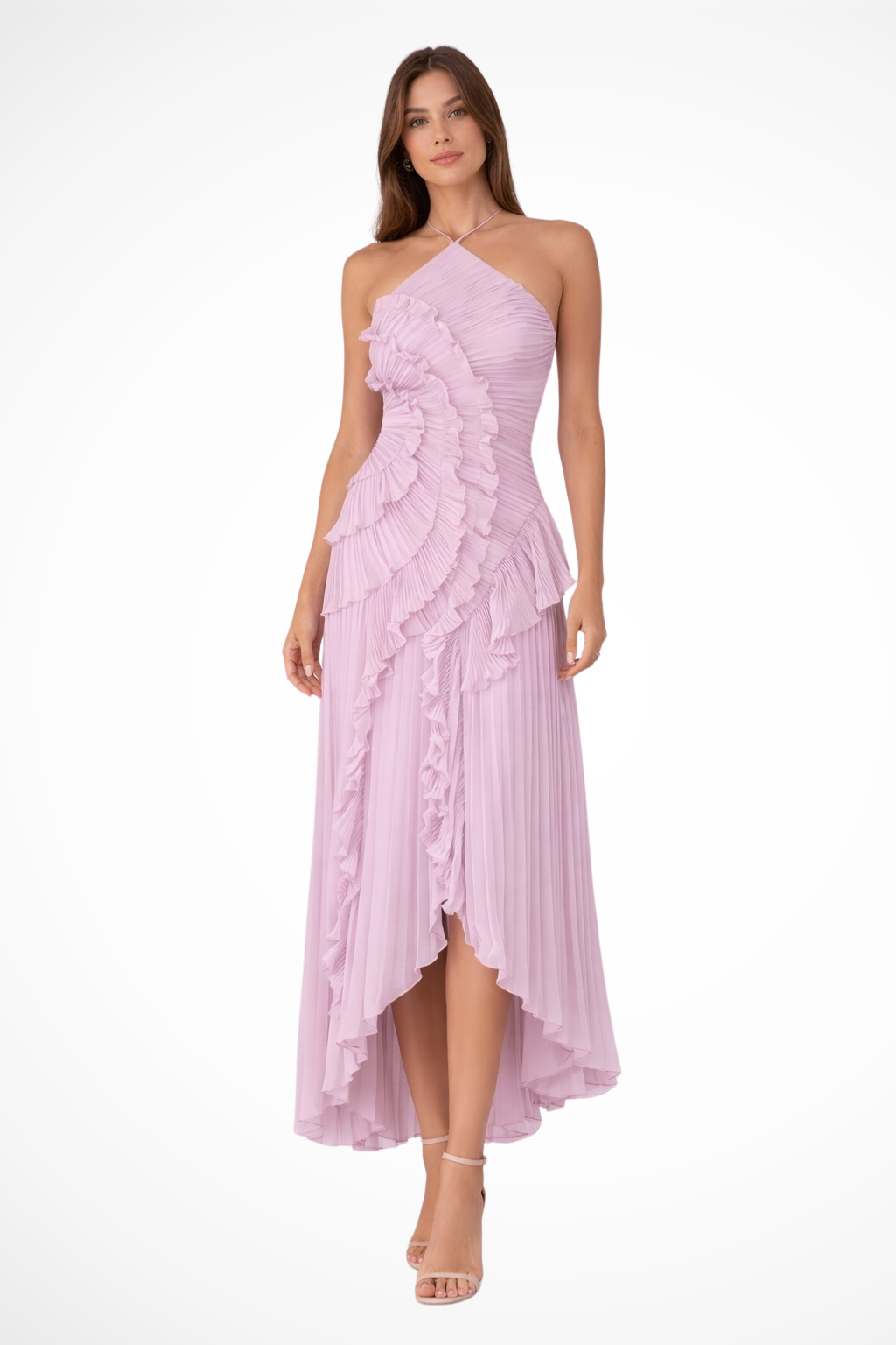 Halter Maxi Dress - Elegant Occasion Silhouette