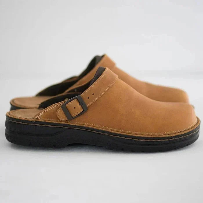 Leather Slip-On Clogs - Orthopaedic Everyday Comfort