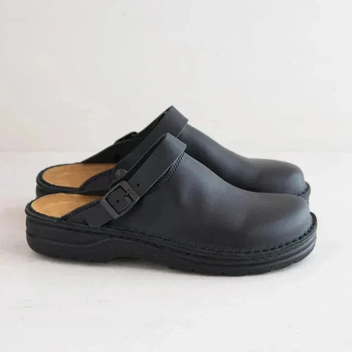 Leather Slip-On Clogs - Orthopaedic Everyday Comfort