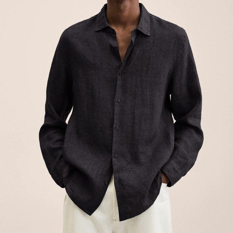 Linen Long Sleeve Shirt - Relaxed Smart Casual Essential